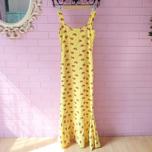 Yellow Floral Maxi Dress