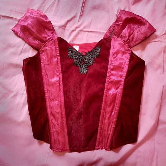 Vintage Maroon Corset Top