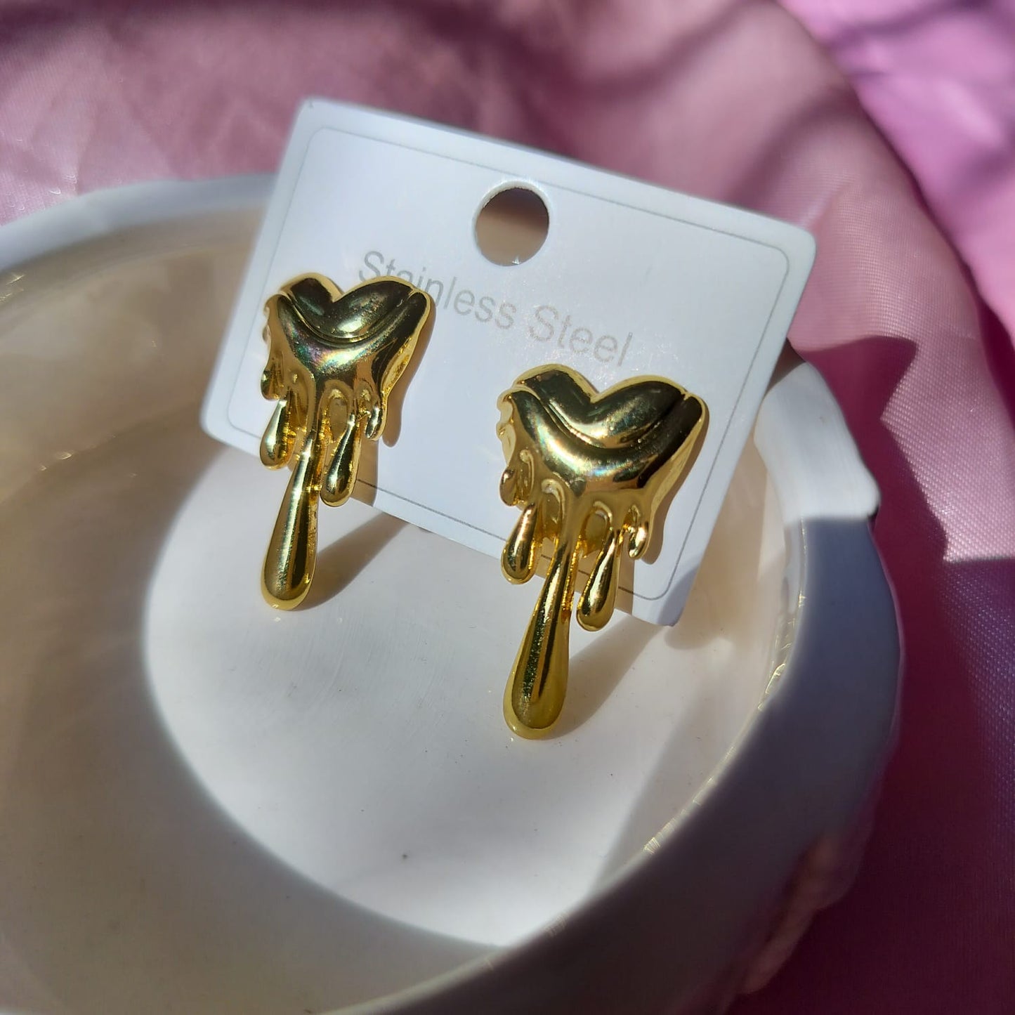 Gold Heart Earrings