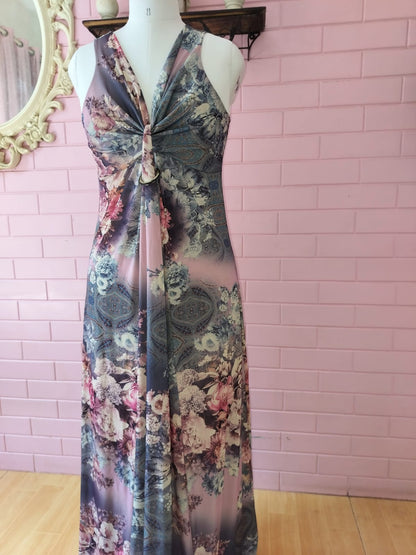 Vintage Floral Maxi Dress