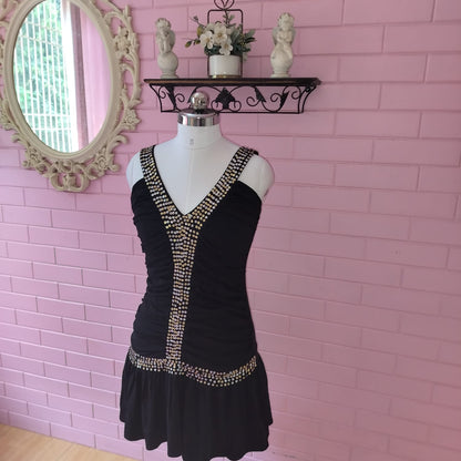 Black Y2K Sequin Dress