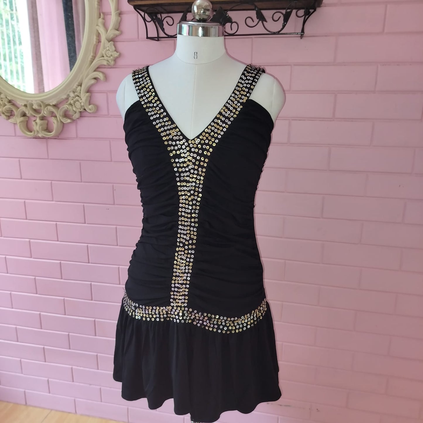 Black Y2K Sequin Dress