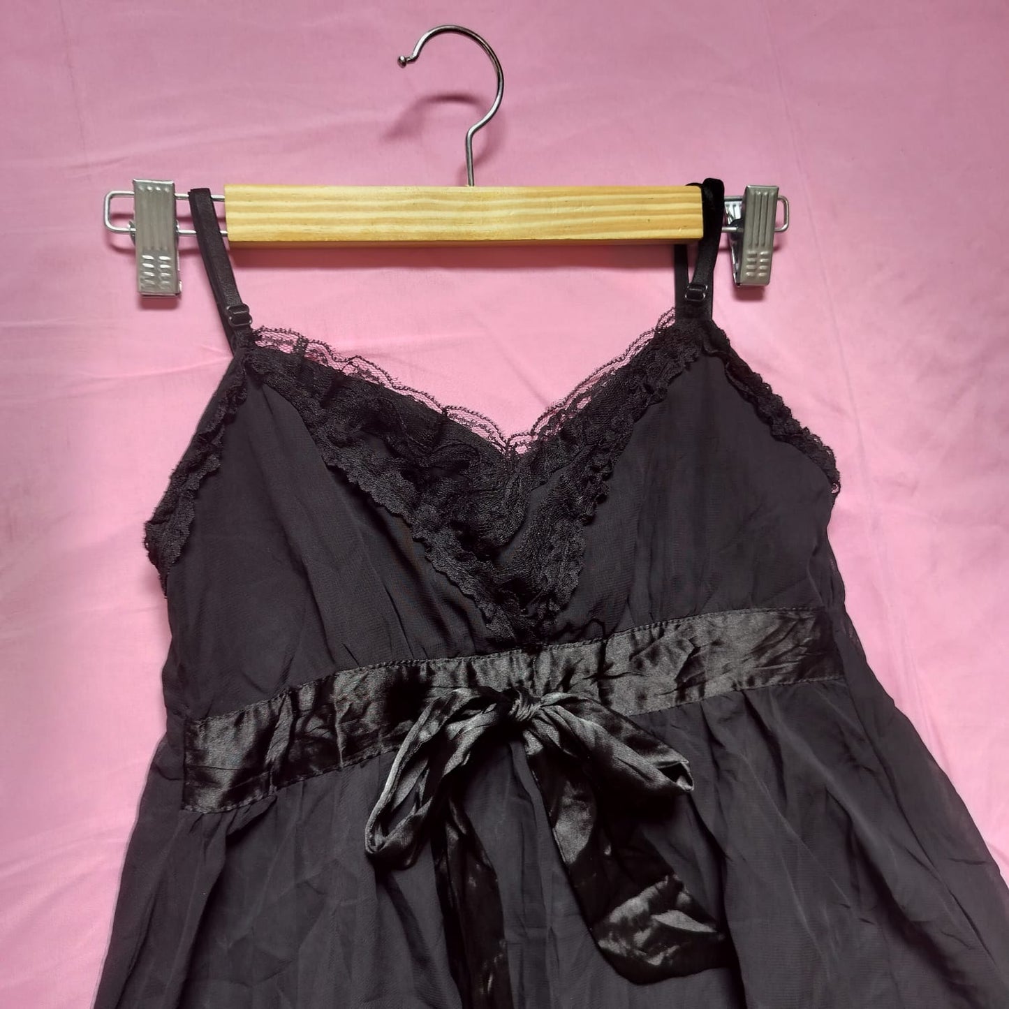 Vintage Black Lace Babydoll Dress